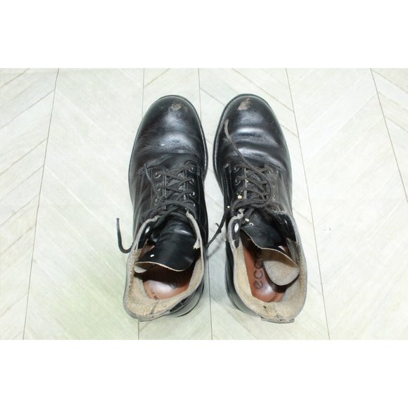 Vintage Black Leather Oil Resistant Military Lace Up Work Boots Size 42 US 8 E - Picture 7 of 9